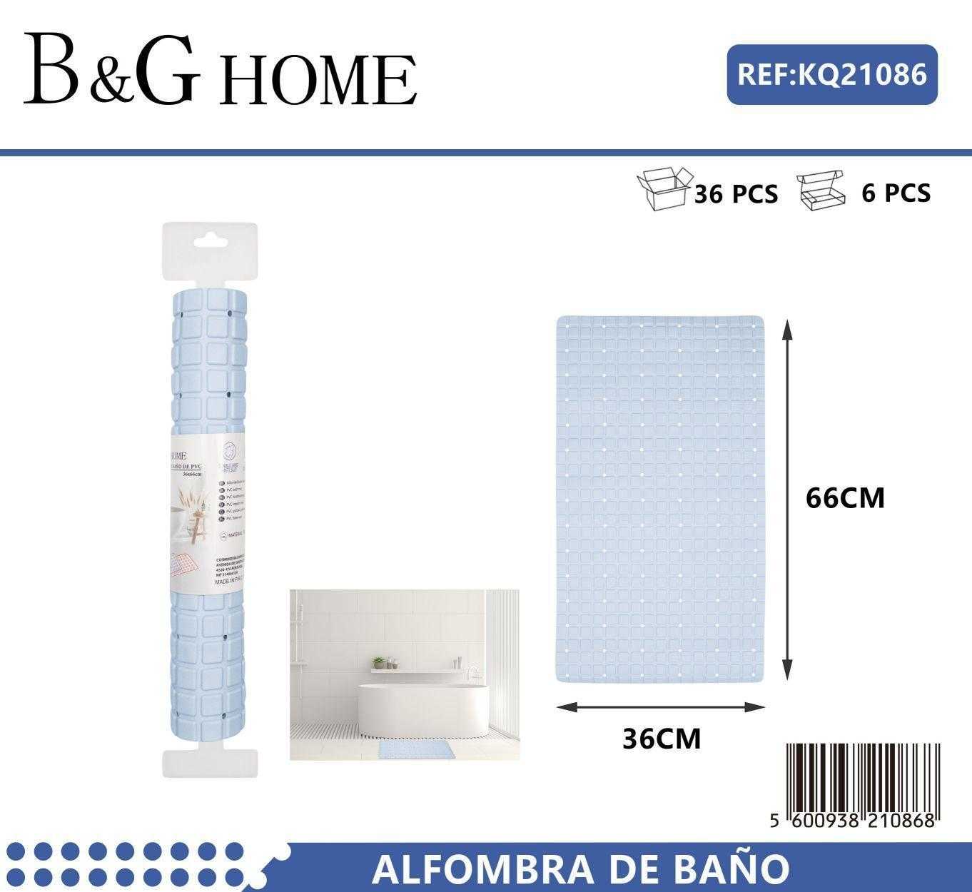 Αντιολισθητικό πατάκι μπάνιου - M0842 - 36x66cm - Light Blue - 21086 - Image 2