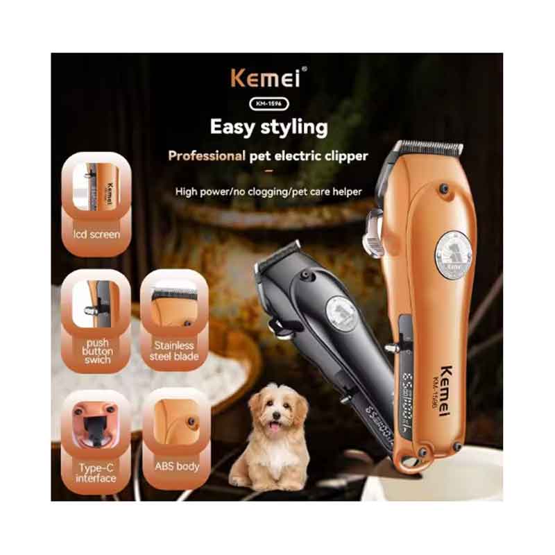 Επαναφορτιζόμενη κουρευτική μηχανή κατοικιδίων Kemei KM-1596