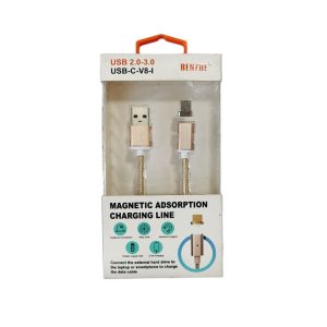 Τύπος: Μαγνητικό καλώδιο USB 2.0-3.0 με άκρες USB-C και V8 (Micro-USB).