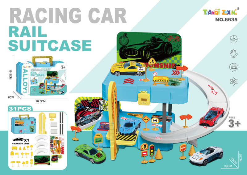 Πίστα αυτοκινητόδρομος Parking σε βαλιτσάκι - 6635 - 917334 - Image 2