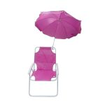 Παιδική πτυσσόμενη καρέκλα camping με ομπρέλα - 1047 - 241712 - Pink