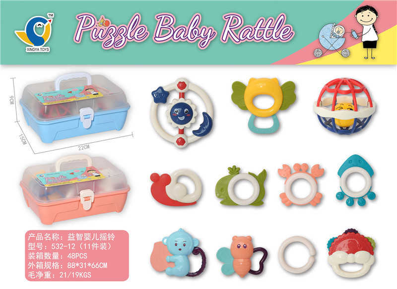 Σετ βρεφικές κουδουνίστρες & μασητικά - 11pcs - 532-12 - 917396 - Image 2