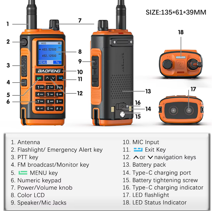Φορητός πομποδέκτης - UV17 - Baofeng - 920170 - Black - Image 4