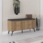 Παπουτσοθήκη Dune Megapap χρώμα ανοιχτό καρυδί 107x35x55εκ.