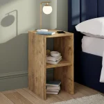 Κομοδίνο - Τραπεζάκι βοηθητικό Tagore Megapap χρώμα pine oak 30x30x60εκ.