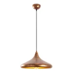 Φωτιστικό οροφής Barek Megapap E27 μεταλλικό μονόφωτο χρώμα bronze Φ34x119εκ.