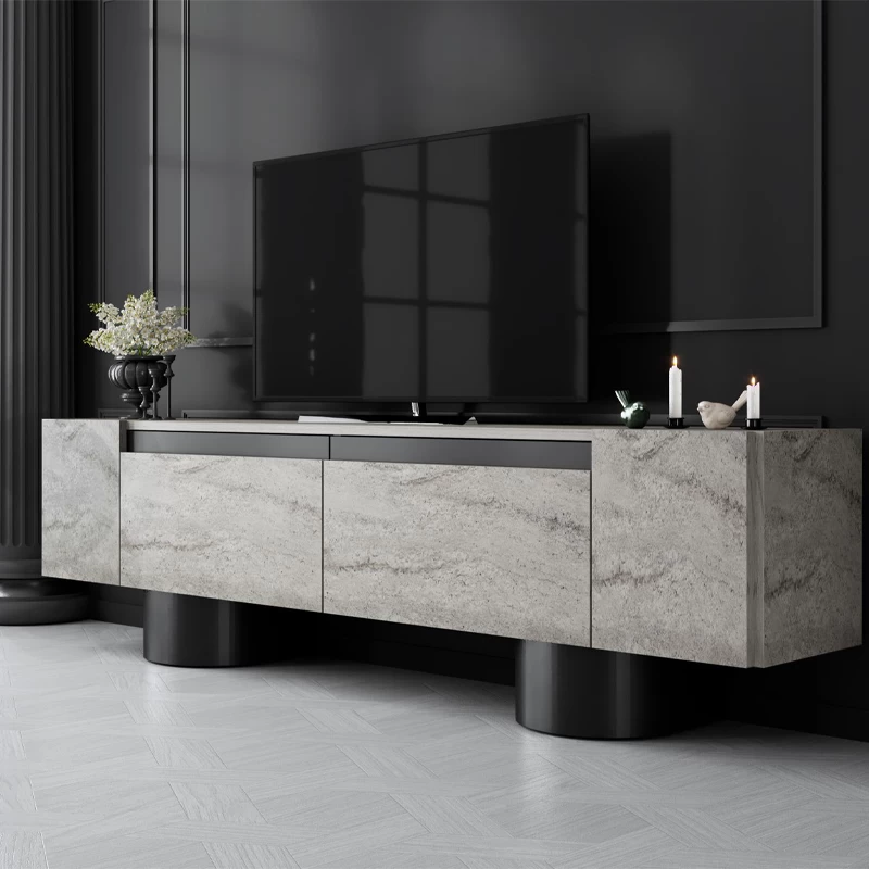 Έπιπλο τηλεόρασης Haven Megapap χρώμα travertine 180x30x50εκ.