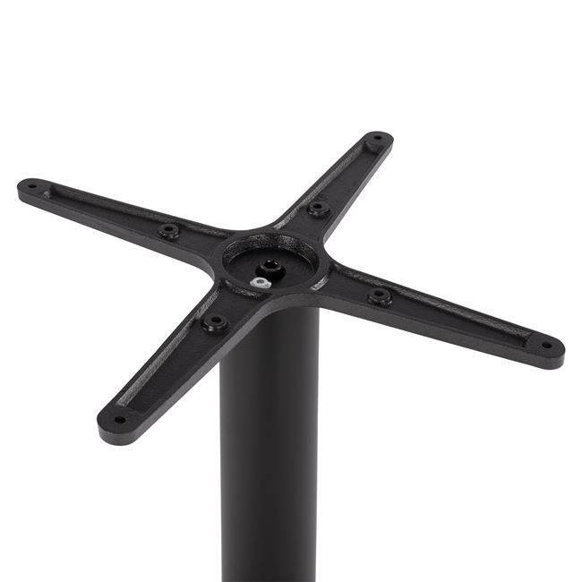 ΒΑΣΗ BAR ΜΕΤΑΛΛΙΚΗ ΜΑΥΡΗ ΜΑΤ 45Χ45Χ108εκ. ΜΕ ΡΕΓΟΥΛΑΤΟΡΟΥΣ FB9439 - Image 4