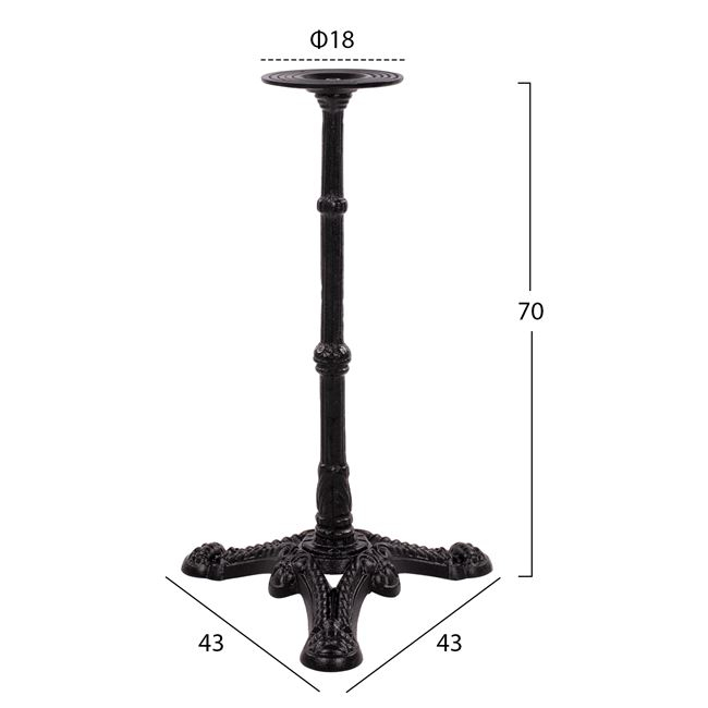 ΒΑΣΗ ΜΑΝΤΕΜΙ FB9441 ΜΕ ΠΙΑΤΟ ΣΕ ΜΑΥΡΟ ΧΡΩΜΑ 43x43 εκ. - Image 2