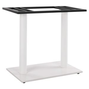 ΒΑΣΗ ΜΕΤΑΛΛΙΚΗ ΔΙΠΛΗ ΛΕΥΚΗ ΜΑΤ 80Χ40Χ72Υεκ. ΜΕ ΡΕΓΟΥΛΑΤΟΡΟΥΣ FB9435.12