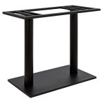 ΒΑΣΗ ΜΕΤΑΛΛΙΚΗ ΔΙΠΛΗ ΜΑΥΡΗ 80Χ40Χ72Υεκ. ΜΕ ΡΕΓΟΥΛΑΤΟΡΟΥΣ FB9435