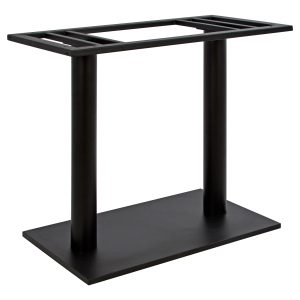 ΒΑΣΗ ΜΕΤΑΛΛΙΚΗ ΔΙΠΛΗ ΜΑΥΡΗ 80Χ40Χ72Υεκ. ΜΕ ΡΕΓΟΥΛΑΤΟΡΟΥΣ FB9435