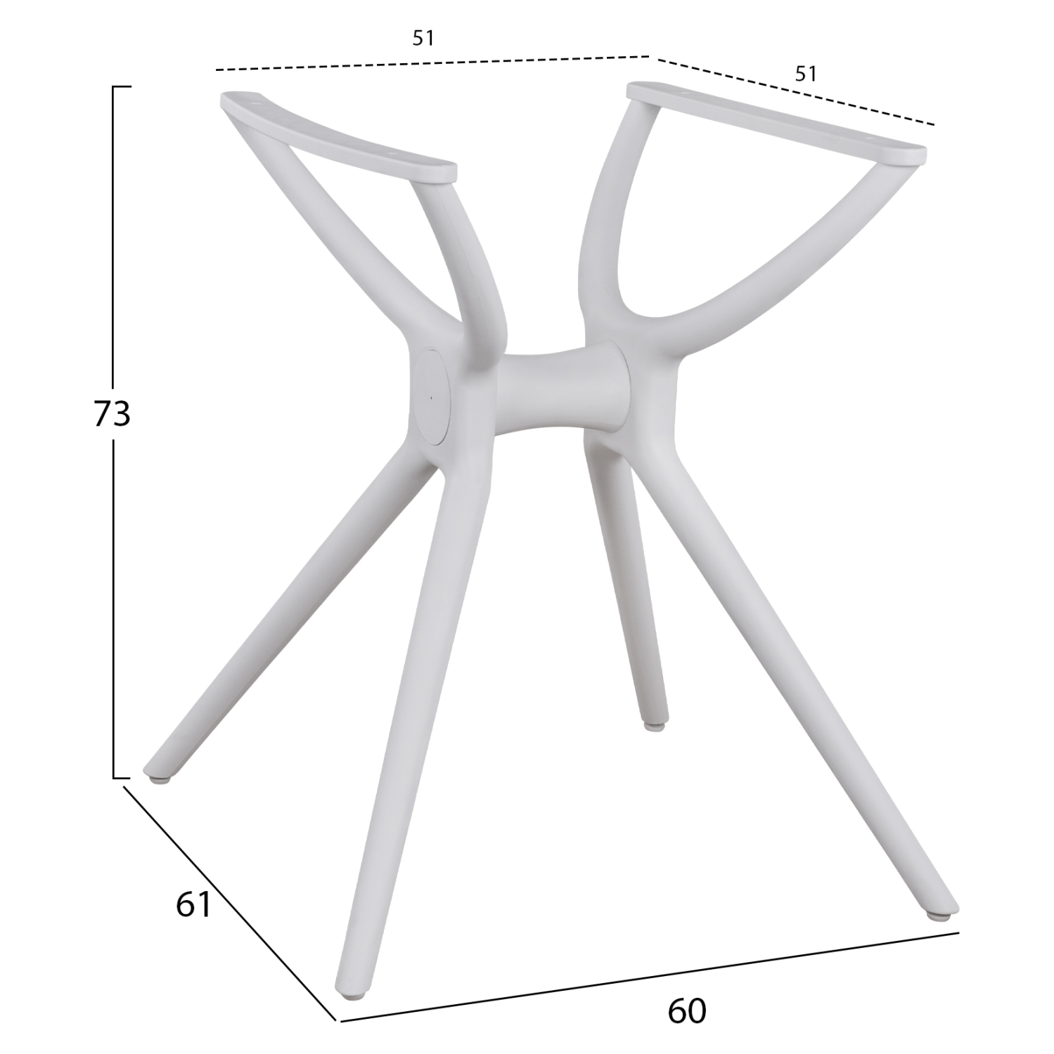 ΒΑΣΗ ΠΟΛΥΠΡΟΠΥΛΕΝΙΟΥ ΛΕΥΚΗ FB9462.02 ΓΙΑ ΕΠΙΦΑΝΕΙΑ 80Χ80 - Image 2