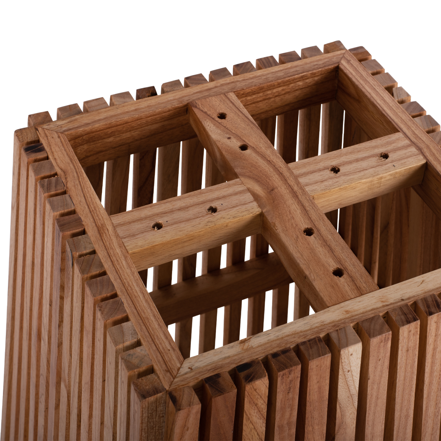 ΒΑΣΗ ΤΡΑΠΕΖΙΟΥ ΕΣΩΤ.ΧΩΡΟΥ ΤΕΤΡΑΓΩΝΗ FB99460.01 ΞΥΛΟ MINDI ΣΕ ΦΥΣΙΚΟ 60x60x75Y εκ. - Image 4