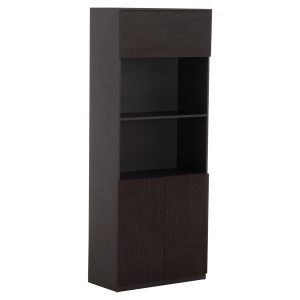 ΒΙΒΛΙΟΘΗΚΗ ΓΡΑΦΕΙΟΥ ΕΠΑΓΓΕΛΜΑΤΙΚΗ FB92089 ΜΕΛΑΜΙΝΗ ΓΚΡΙ-WENGE 80Χ40Χ200Υ εκ.