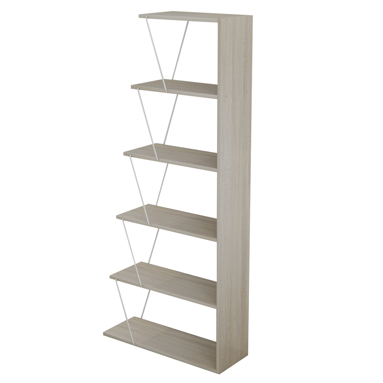 ΒΙΒΛΙΟΘΗΚΗ ΜΕΛΑΜΙΝΗΣ SONOMA ΛΕΥΚΟ FB92241.11 65x22-24x146Υεκ. - Image 4