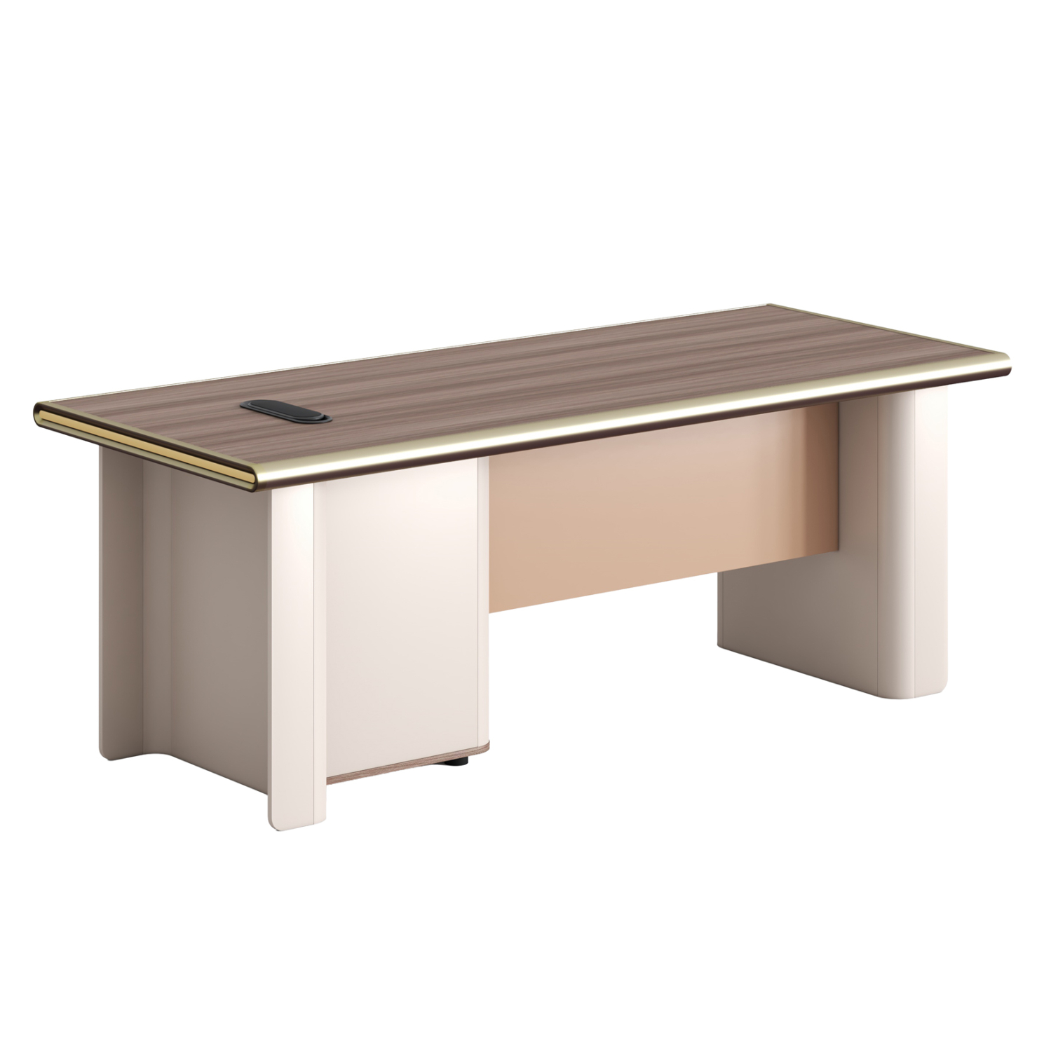 ΓΡΑΦΕΙΟ FB92138 ΜΕΛΑΜΙΝΗ ΦΥΣΙΚΟ-ΜΠΕΖ 200x85x75Υεκ.