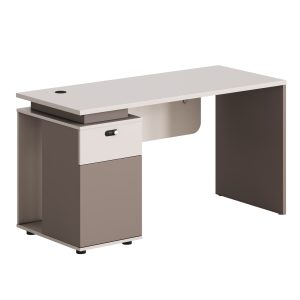 ΓΡΑΦΕΙΟ ΜΕ ΑΡΙΣΤΕΡΟ ΝΤΟΥΛΑΠΙ NEWLINE FB918274L ΜΕΛΑΜΙΝΗ ΕΚΡΟΥ-ΑΝΟΙΧΤΟ ΚΑΦΕ 120x60x75Υ