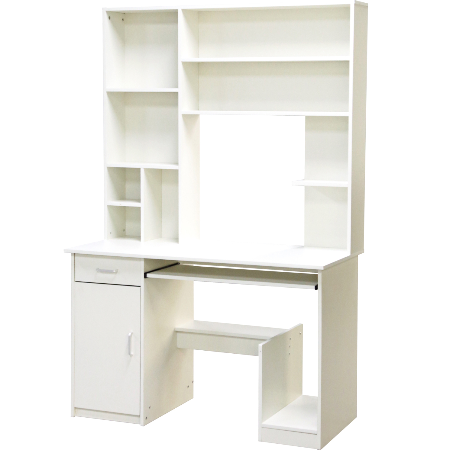 ΓΡΑΦΕΙΟ ΜΕ ΒΙΒΛΙΟΘΗΚΗ-ΡΑΦΙΕΡΑ ΛΕΥΚΟ FB92032.03 120x55,5x182,5 εκ. - Image 4