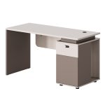 ΓΡΑΦΕΙΟ ΜΕ ΔΕΞΙ ΝΤΟΥΛΑΠΙ FB918274R ΜΕΛΑΜΙΝΗ ΕΚΡΟΥ-ΑΝΟΙΧΤΟ ΚΑΦΕ 120x60x75Υ