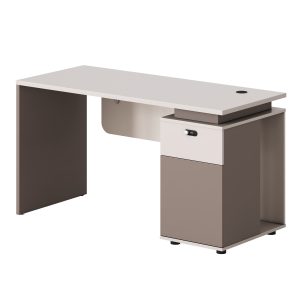 ΓΡΑΦΕΙΟ ΜΕ ΔΕΞΙ ΝΤΟΥΛΑΠΙ FB918274R ΜΕΛΑΜΙΝΗ ΕΚΡΟΥ-ΑΝΟΙΧΤΟ ΚΑΦΕ 120x60x75Υ