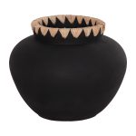 ΔΙΑΚΟΣΜΗΤΙΚΟ ΒΑΖΟ FB94370 ΤΕΡΑΚΟΤΑ ΜΑΥΡH-ΠΛΕΞΗ ΨΑΘΑΣ ΣΤΟ ΣΤΟΜΙΟ Φ32x26