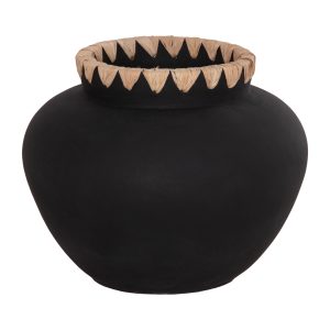 ΔΙΑΚΟΣΜΗΤΙΚΟ ΒΑΖΟ FB94370 ΤΕΡΑΚΟΤΑ ΜΑΥΡH-ΠΛΕΞΗ ΨΑΘΑΣ ΣΤΟ ΣΤΟΜΙΟ Φ32x26