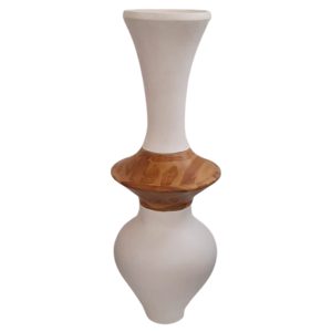 ΔΙΑΚΟΣΜΗΤΙΚΟ ΒΑΖΟ ΔΑΠΕΔΟΥ FB94660.02S FIBER CEMENT ΛΕΥΚΟ--ΞΥΛΟ ΤΕΑΚ Φ45x120Υεκ