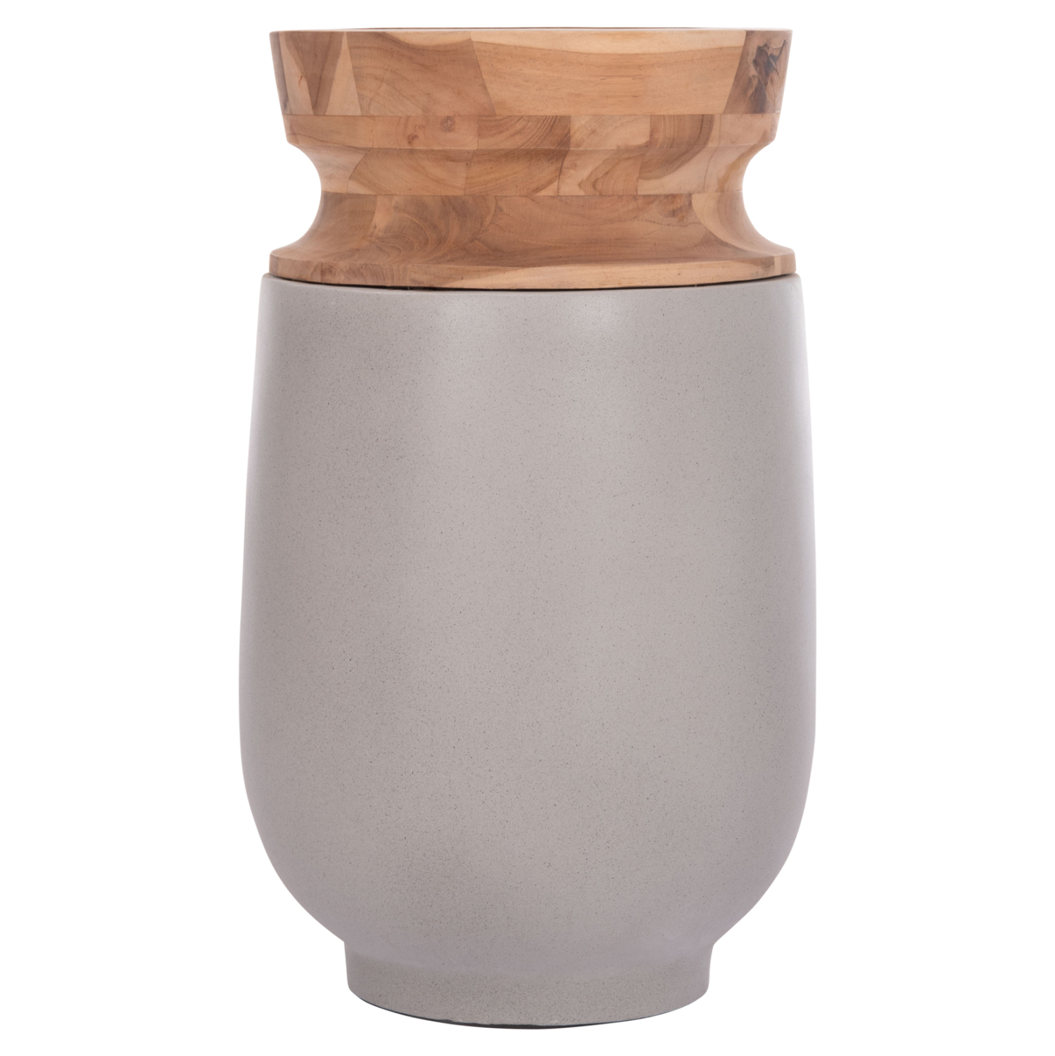 ΔΙΑΚΟΣΜΗΤΙΚΟ ΒΑΖΟ ΔΑΠΕΔΟΥ FB94662.03S FIBER CEMENT ΓΚΡΙ--ΞΥΛΟ ΤΕΑΚ Φ34x60Υεκ. - Image 3