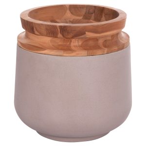 ΔΙΑΚΟΣΜΗΤΙΚΟ ΒΑΖΟ ΔΑΠΕΔΟΥ FB94662.05L FIBER CEMENT ΓΚΡΙ ΜΑΤ--ΞΥΛΟ ΤΕΑΚ Φ41x47Υεκ