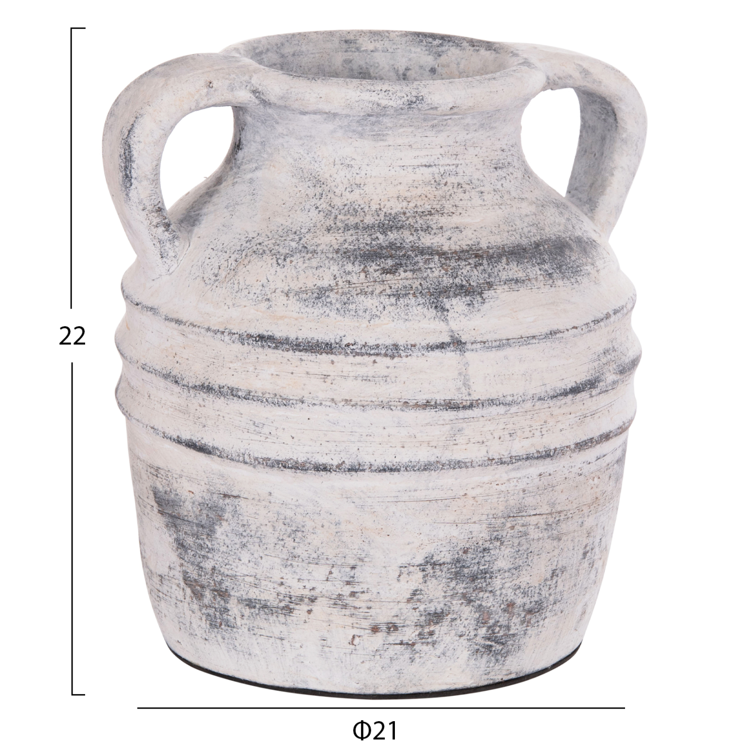 ΔΙΑΚΟΣΜΗΤΙΚΟ ΕΠΙΤΡΑΠΕΖΙΟ ΒΑΖΟ FB94398 ΤΕΡΑΚΟΤΑ ΣΕ ΑΝΟΙΧΤΟ ΓΚΡΙ Φ21x22Υεκ. - Image 2