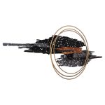 ΔΙΑΚΟΣΜΗΤΙΚΟ ΤΟΙΧΟΥ FB94196 ΜΕΤΑΛΛΟ ΣΕ ΜΑΥΡΟ-ΑΝΘΡΑΚΙ-ΧΡΥΣΟ 144x63