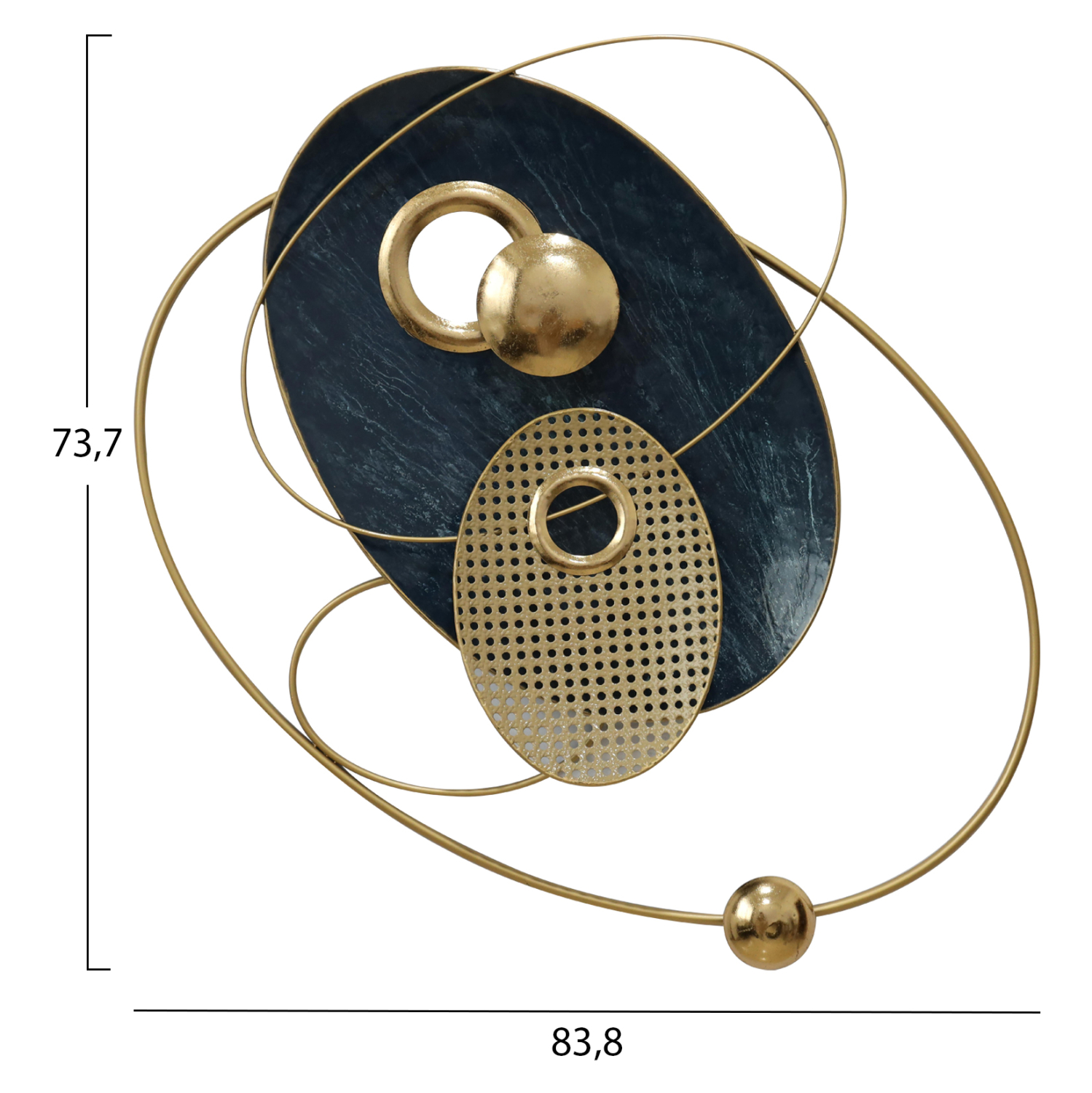 ΔΙΑΚΟΣΜΗΤΙΚΟ ΤΟΙΧΟΥ ΜΕΤΑΛΛΙΚΟ FB97550 83.8x73.7x10.2 - Image 2