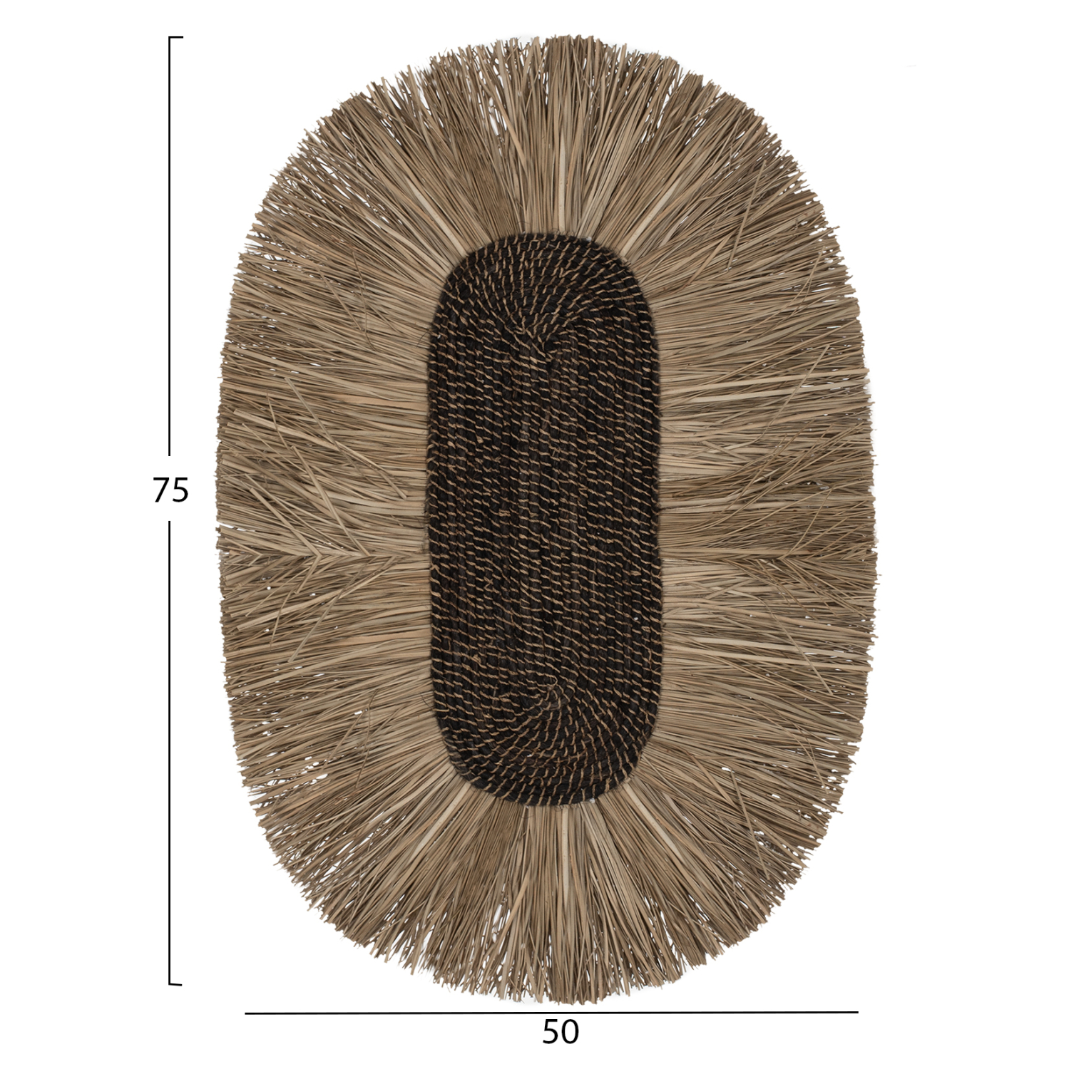 ΔΙΑΚΟΣΜΗΤΙΚΟ ΤΟΙΧΟΥ ΟΒΑΛ ΑΠΟ GRASS ΚΑΙ ΙΝΕΣ ΑΜΠΑΚΑ ΣΕ ΧΡΩΜΑ ΦΥΣΙΚΟ 50x5x75Yεκ.FB97794 - Image 2