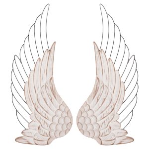 ΔΙΑΚΟΣΜΗΤΙΚΟ ΤΟΙΧΟΥ ΣΕΤ 2ΤΜΧ ΦΤΕΡΑ FB94223 MDF ΣΕ ΛΕΥΚΟ-ΜΑΥΡΟ ΜΕΤΑΛΛΟ 39x1