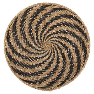 ΔΙΑΚΟΣΜΗΤΙΚΟ ΤΟΙΧΟΥ ΣΤΡΟΓΓΥΛΟ FB97830.02 ΣΠΙΡΑΛ ΟΨΗ-SEAGRASS ΣΕ ΜΑΥΡΟ-ΦΥΣΙΚΟ Φ61x3εκ.