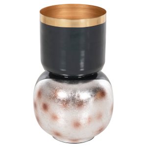 ΕΠΙΤΡΑΠΕΖΙΟ ΔΙΑΚΟΣΜΗΤΙΚΟ BAZO FB94233.05 ΜΕΤΑΛΛΟ ΜΠΛΕ ΑΝΘΡΑΚΙ-ΑΣΗΜΙ Φ21x37