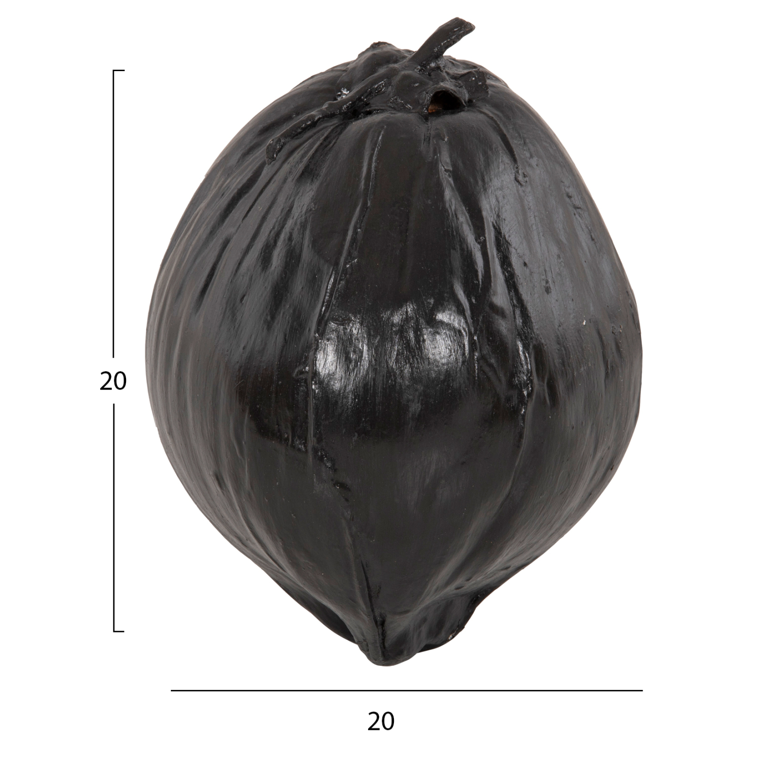 ΕΠΙΤΡΑΠΕΖΙΟ ΔΙΑΚΟΣΜΗΤΙΚΟ FB94326.02 ΚΑΡΥΔΑ ΣΕ ΜΑΥΡΟ ΧΡΩΜΑ 20x20x20Υεκ - Image 2