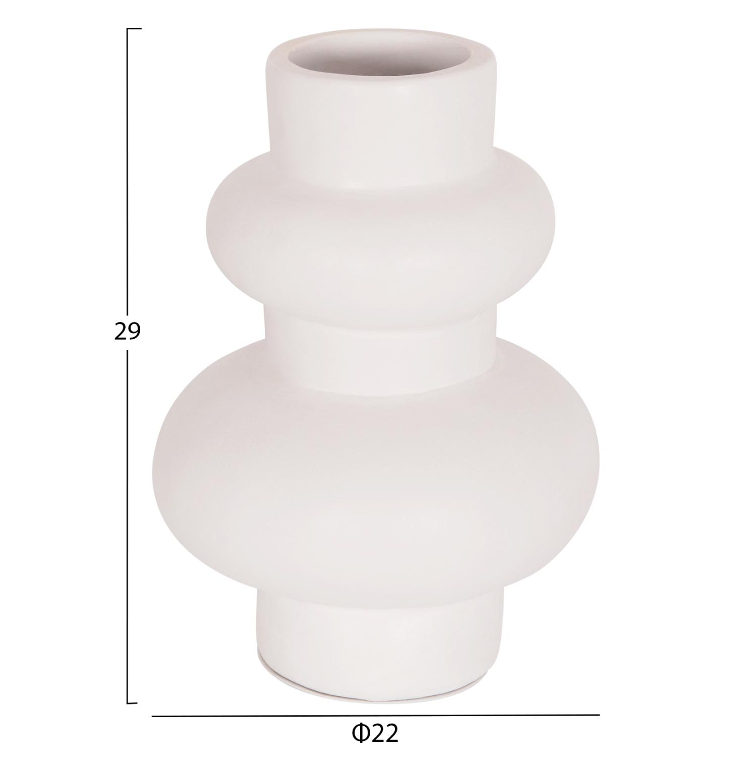 ΕΠΙΤΡΑΠΕΖΙΟ ΔΙΑΚΟΣΜΗΤΙΚΟ ΒΑΖΟ FB94664.02M ΤΕΡΑΚΟΤΑ ΣΕ ΛΕΥΚΟ--Φ22x29Υεκ. - Image 2