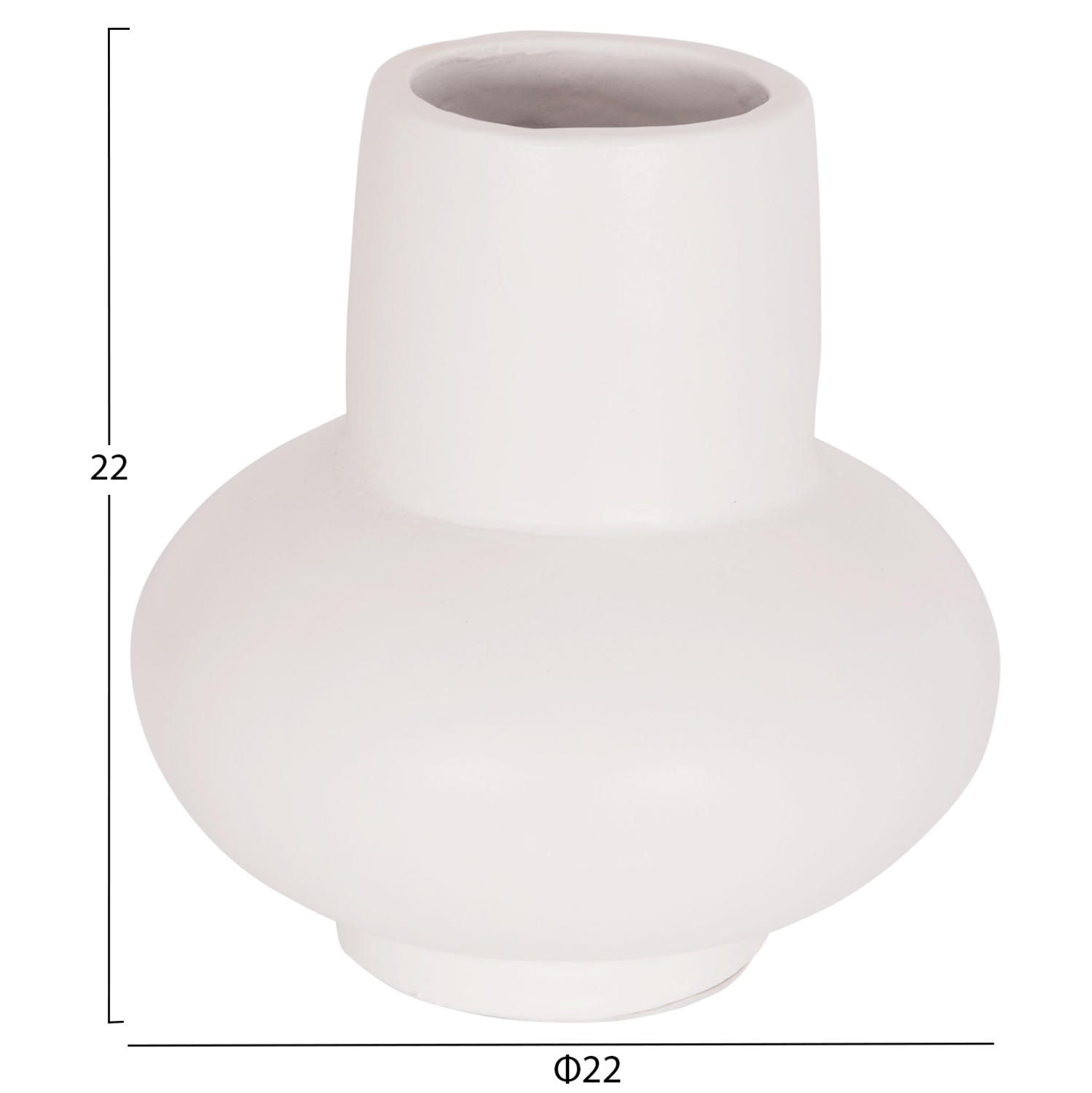 ΕΠΙΤΡΑΠΕΖΙΟ ΔΙΑΚΟΣΜΗΤΙΚΟ ΒΑΖΟ FB94664.02S ΤΕΡΑΚΟΤΑ ΣΕ ΛΕΥΚΟ--Φ22x22Υεκ. - Image 2