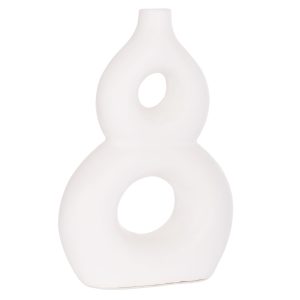 ΕΠΙΤΡΑΠΕΖΙΟ ΔΙΑΚΟΣΜΗΤΙΚΟ ΒΑΖΟ FB94666.02S ΤΕΡΑΚΟΤΑ ΣΕ ΛΕΥΚΟ--21x7.5x31Υεκ.