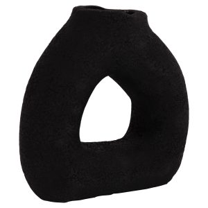 ΕΠΙΤΡΑΠΕΖΙΟ ΔΙΑΚΟΣΜΗΤΙΚΟ ΒΑΖΟ FB94667.01S ΤΕΡΑΚΟΤΑ ΣΕ ΜΑΥΡΟ--17.5x6.5x17Υεκ.