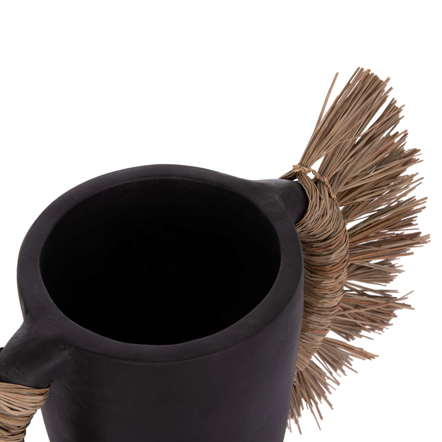 ΕΠΙΤΡΑΠΕΖΙΟ ΔΙΑΚΟΣΜΗΤΙΚΟ ΒΑΖΟ FB94668.01L ΜΑΥΡΗ ΤΕΡΑΚΟΤΑ & GRASS--64x22x38Υεκ - Image 4