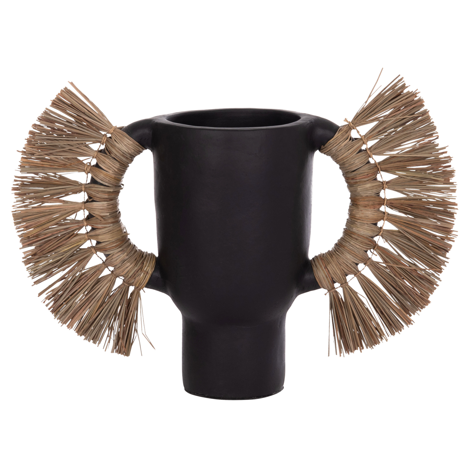 ΕΠΙΤΡΑΠΕΖΙΟ ΔΙΑΚΟΣΜΗΤΙΚΟ ΒΑΖΟ FB94668.01L ΜΑΥΡΗ ΤΕΡΑΚΟΤΑ & GRASS--64x22x38Υεκ