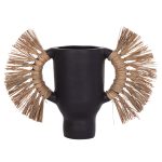 ΕΠΙΤΡΑΠΕΖΙΟ ΔΙΑΚΟΣΜΗΤΙΚΟ ΒΑΖΟ FB94668.01S ΜΑΥΡΗ ΤΕΡΑΚΟΤΑ & GRASS--55x19x34Υεκ