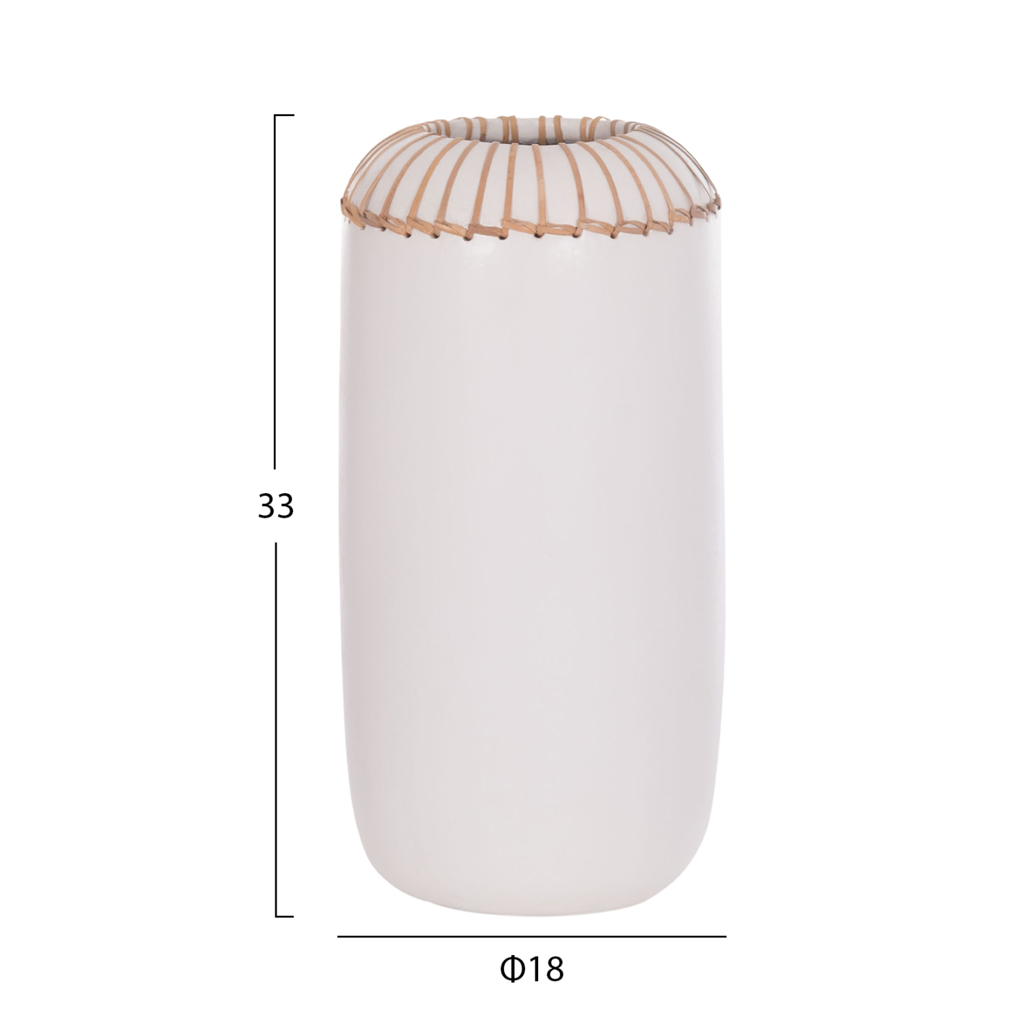 ΕΠΙΤΡΑΠΕΖΙΟ ΔΙΑΚΟΣΜΗΤΙΚΟ ΒΑΖΟ FB94675.02S TΕΡΑΚΟΤΑ ΣΕ ΛΕΥΚΟ--Φ18x33Υεκ. - Image 2