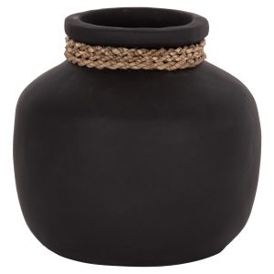 ΕΠΙΤΡΑΠΕΖΙΟ ΔΙΑΚΟΣΜΗΤΙΚΟ ΒΑΖΟ FB94687.01S ΤΕΡΑΚΟΤΑ ΣΕ ΜΑΥΡΟ--Φ22x20Υεκ.