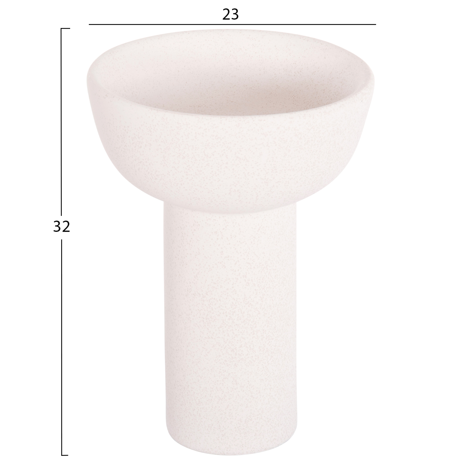 ΕΠΙΤΡΑΠΕΖΙΟ ΚΕΡΑΜΙΚΟ ΔΙΑΚΟΣΜΗΤΙΚΟ FB94602.01 ΥΠΟΛΕΥΚΟ ΚΡΥΣΤΑΛΛΙΚΟ Φ23x32Υ εκ. - Image 2