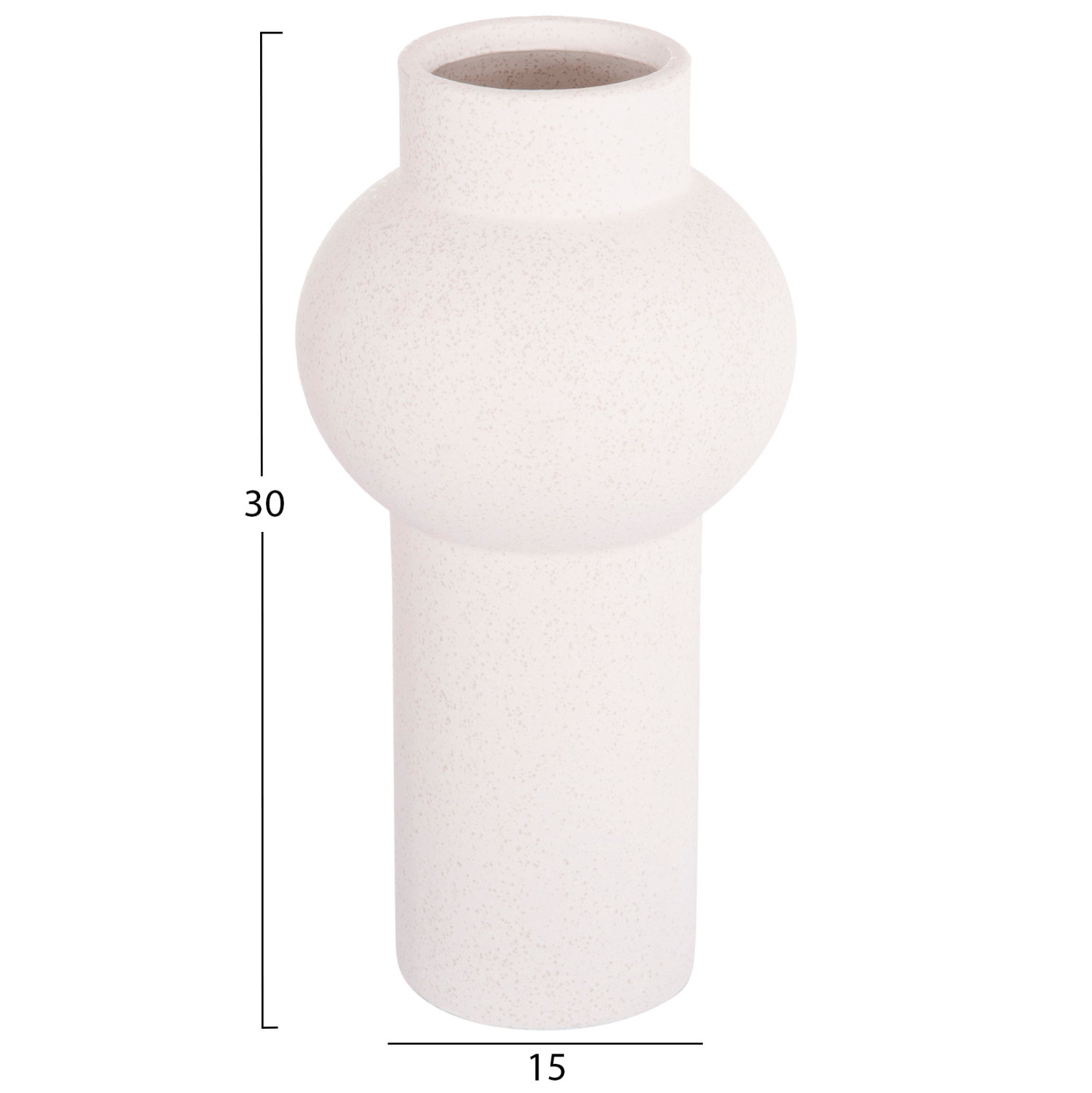 ΕΠΙΤΡΑΠΕΖΙΟ ΚΕΡΑΜΙΚΟ ΔΙΑΚΟΣΜΗΤΙΚΟ FB94605.01 ΥΠΟΛΕΥΚΟ ΚΡΥΣΤΑΛΛΙΚΟ Φ15x30Υεκ - Image 2