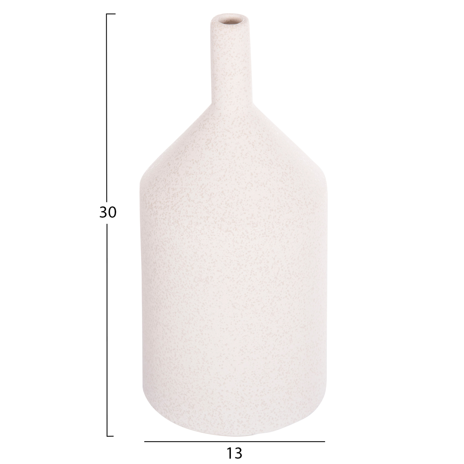 ΕΠΙΤΡΑΠΕΖΙΟ ΚΕΡΑΜΙΚΟ ΔΙΑΚΟΣΜΗΤΙΚΟ FB94608.01 ΚΡΥΣΤΑΛΛΙΚΟ ΥΠΟΛΕΥΚΟ Φ13x30Υεκ - Image 2